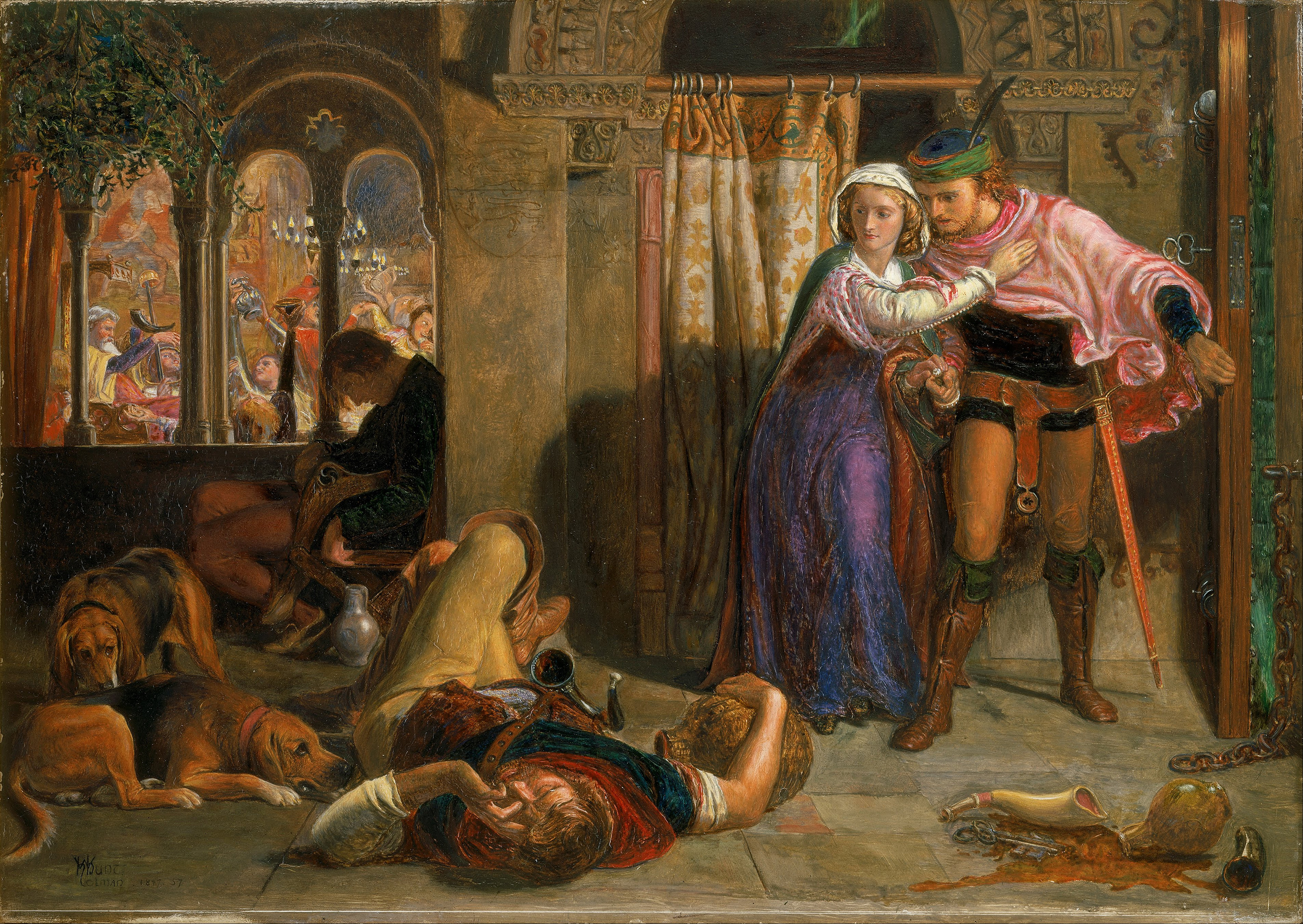 The Flight of Madeline and Porphyro by William Holman Hunt
