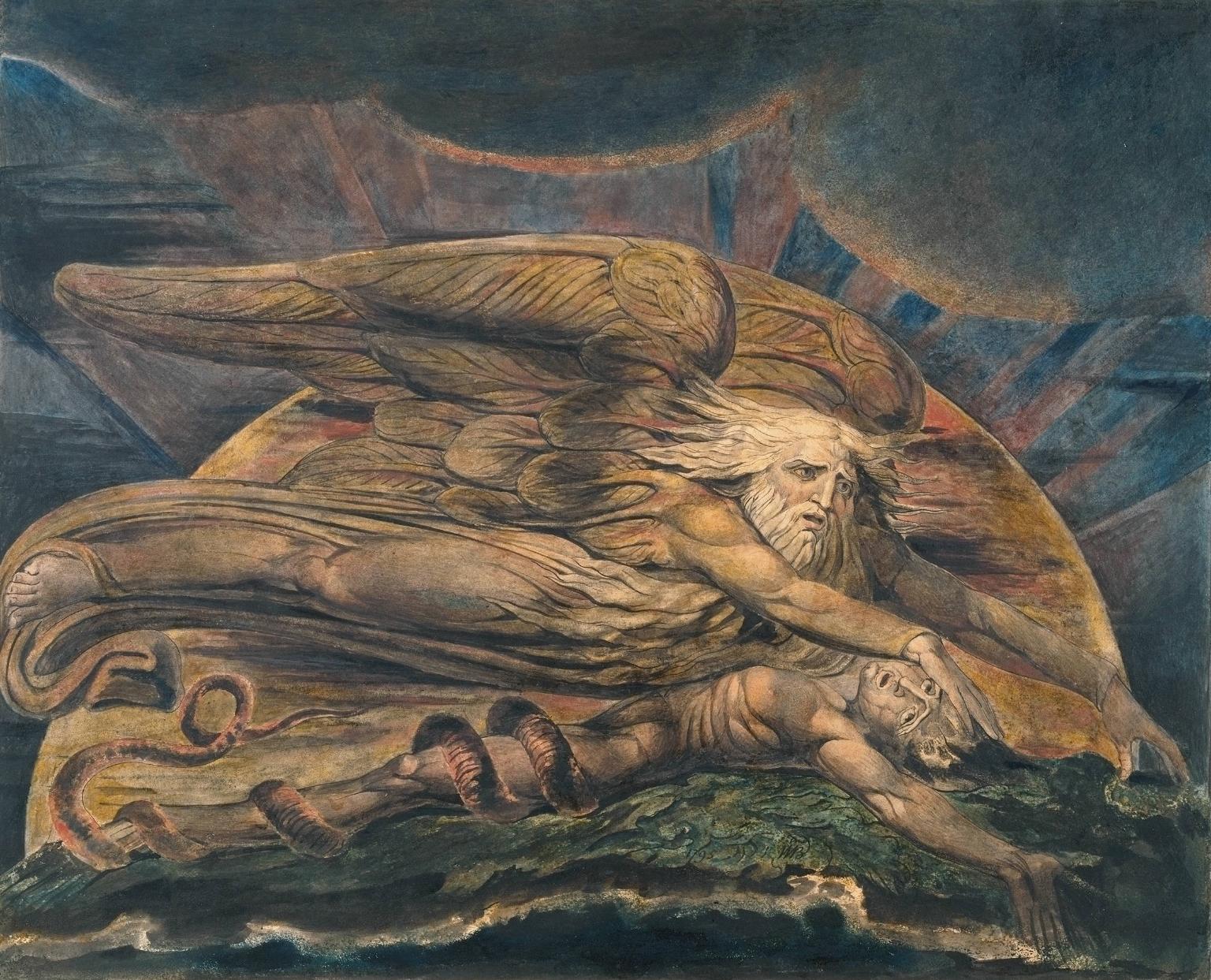 Elohim Creating Adam by William Blake