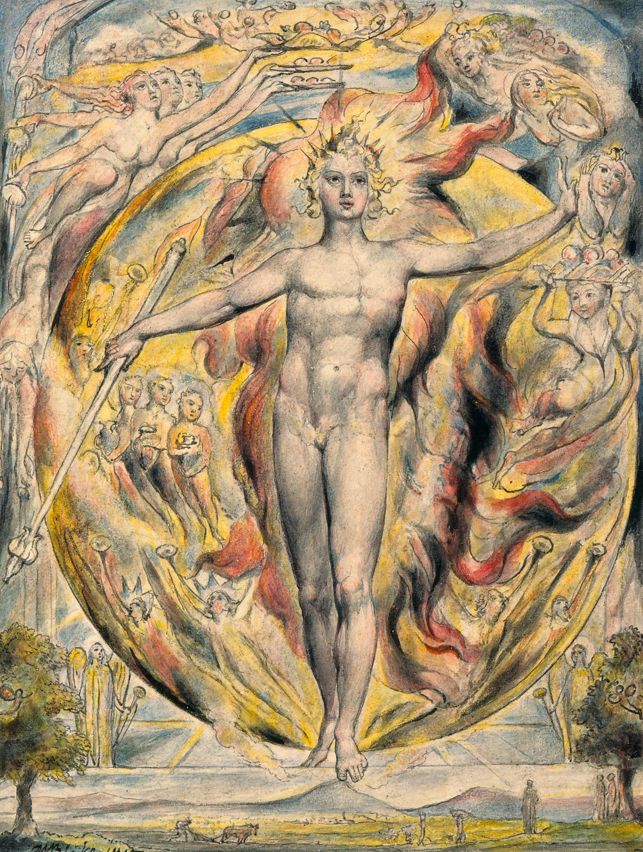 The Sun at his Eastern Gate by William Blake