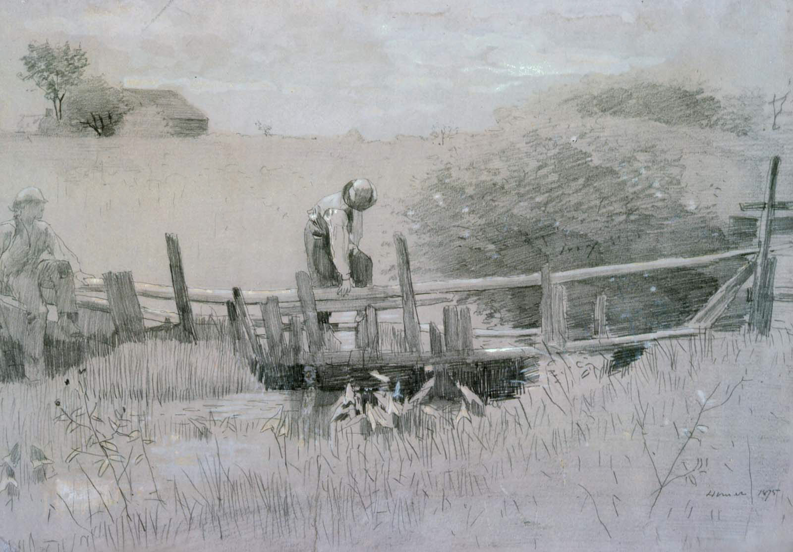 On the Edge of the Farm by Winslow Homer