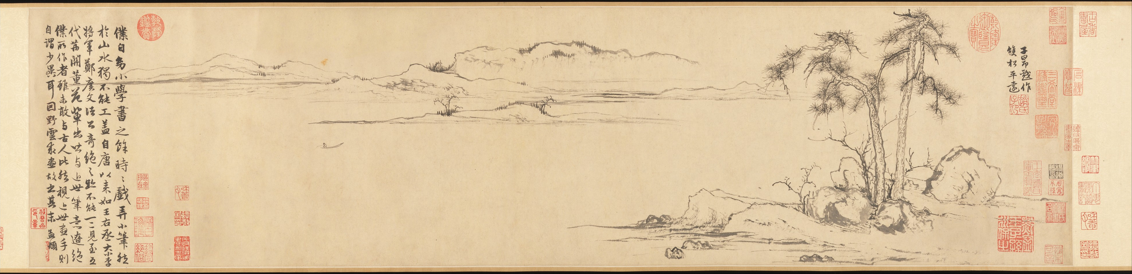 Twin Pines, Level Distance by Zhao Mengfu
