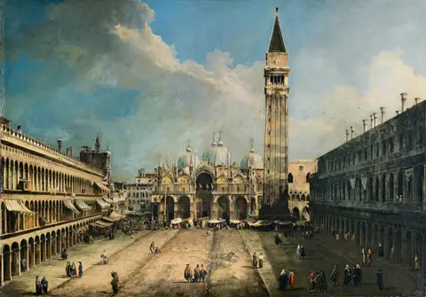 The Piazza San Marco in Venice by Canaletto