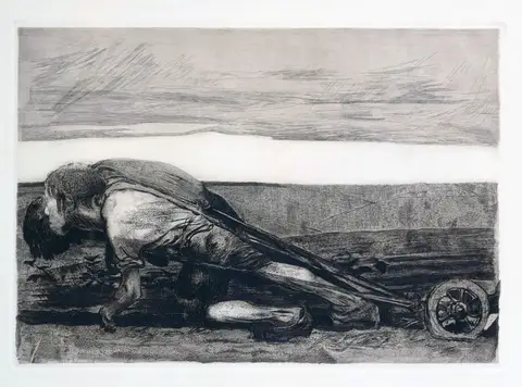 Peasant War print 1: The Tiller by Käthe Kollwitz