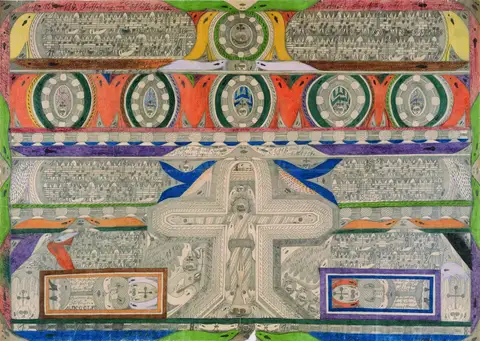 Crucifixion of the Holy St. Adolf by Adolf Wölfli