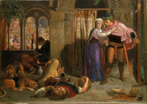 The Flight of Madeline and Porphyro by William Holman Hunt