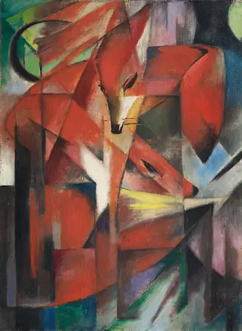 The Foxes by Franz Marc