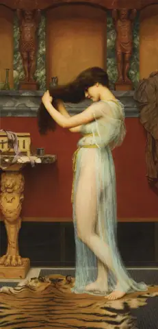 Preparing for the Bath by John William Godward