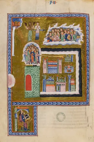 Book of Divine Works, Part 3, Vision 2: The City of God in Salvation
History by Hildegard von Bingen