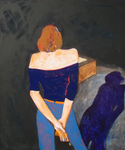 Mystery Woman with Shadow by Fritz Scholder