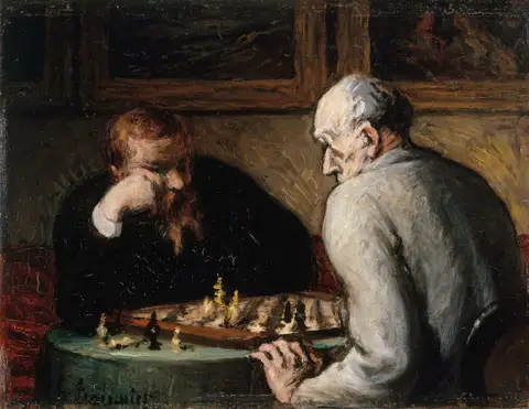 The Chess Players by Honoré Daumier
