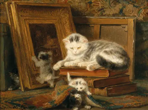 Hide and seek by Henriëtte Ronner-Knip
