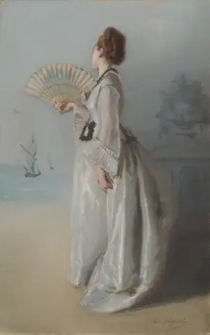 Lady with a Fan by Eva Gonzalès