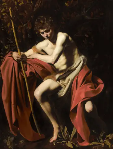 John the Baptist in the Wilderness by Caravaggio