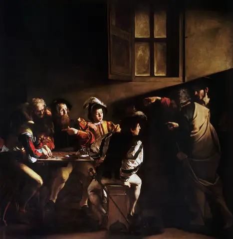 Calling of Saint Matthew by Caravaggio