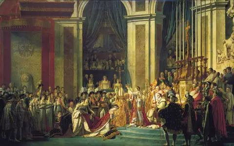 Consecration of the Emperor Napoleon I and Coronation of the Empress
          Josephine by Jacques-Louis David