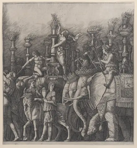 The Triumph of Caesar: the Elephants by Giulio Campagnola