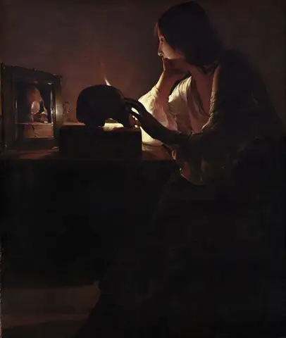 The Repentant Magdalene by Georges de La Tour