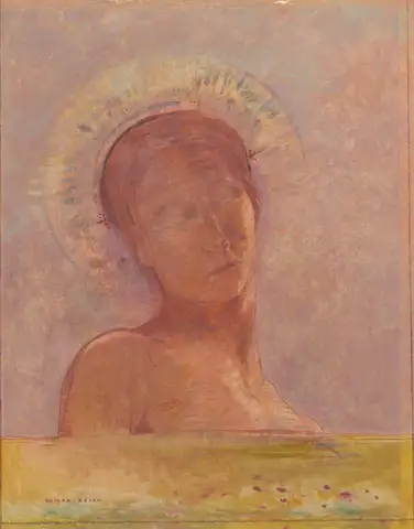 Closed Eyes by Odilon Redon
