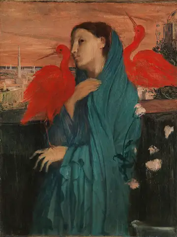 Young Woman with Ibis by Edgar Degas