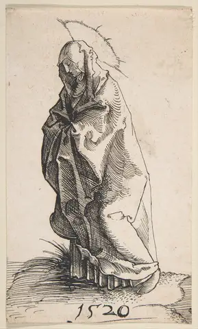 Standing Madonna in Mourning (G.Z.) by Monogrammist GZ or Gabriel Zehender