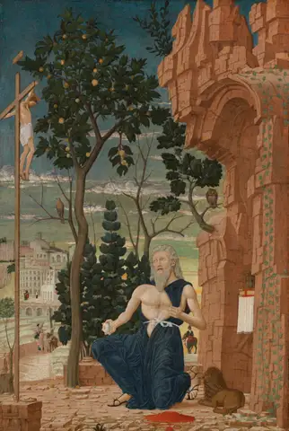 Saint Jerome in the Wilderness by Andrea Mantegna