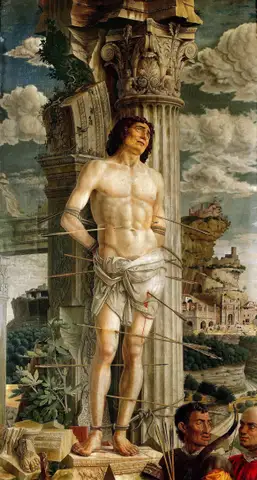 Martyrdom of Saint Sebastian by Andrea Mantegna