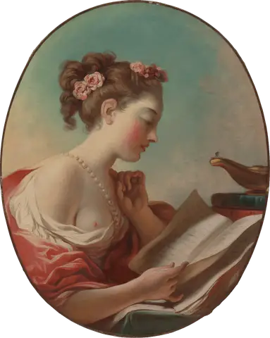 Young Woman Reading by Jean-Honoré Fragonard