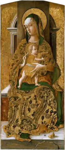 Madonna and Child Enthroned by Carlo Crivelli
