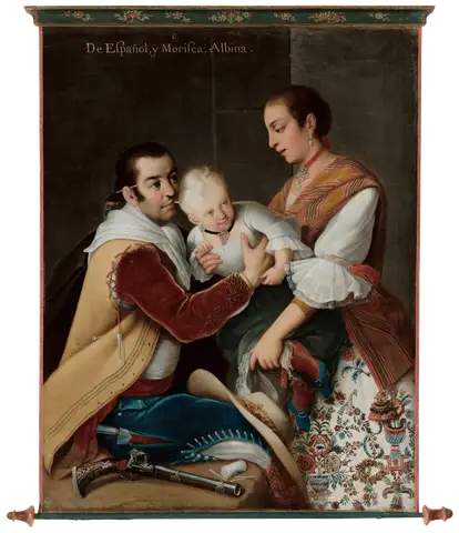 From Spaniard and Morisca, Albino Girl by Miguel Cabrera