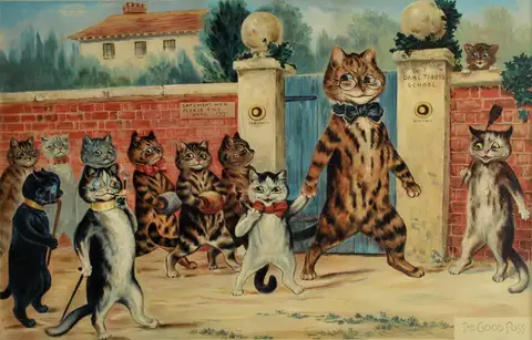 The Good Puss by Louis Wain