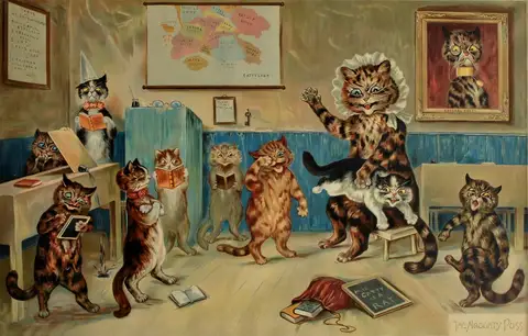 The Naughty Puss by Louis Wain