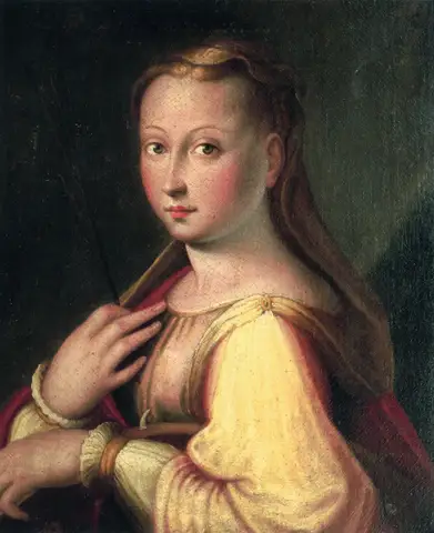 Self-portrait as Saint Catherine of Alexandria (Presumed) by Barbara Longhi