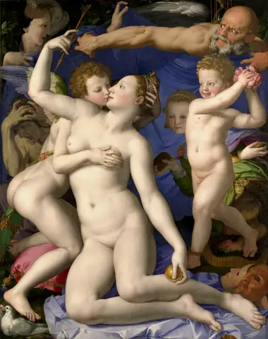 An Allegory with Venus and Cupid by Agnolo Bronzino