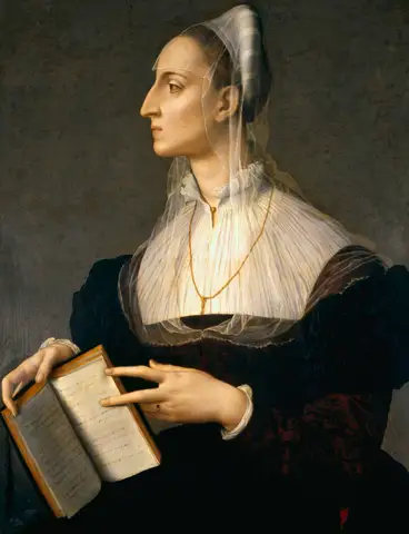 Portrait of Laura Battiferri by Agnolo Bronzino