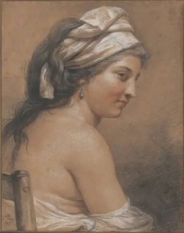Study of a Seated Woman Seen from Behind by Adélaïde Labille-Guiard