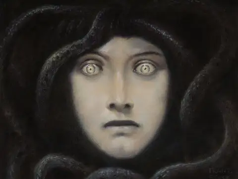 Head of Medusa by Franz Stuck