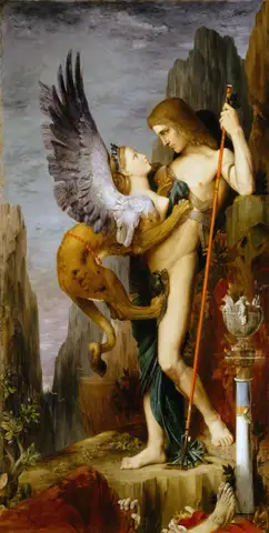 Oedipus and the Sphinx by Gustave Moreau