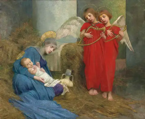 Angels Entertaining the Holy Child by Marianne Stokes