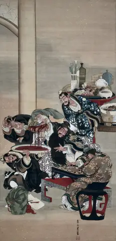 Operating on Guanyu's Arm by Katsushika Ōi