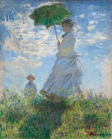Woman with a Parasol, Madame Monet and Her Son by Claude Monet