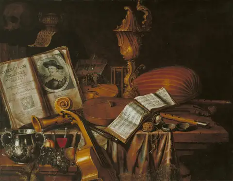 Still Life with a Volume of Wither’s ‘Emblemes’ by Edwaert Collier