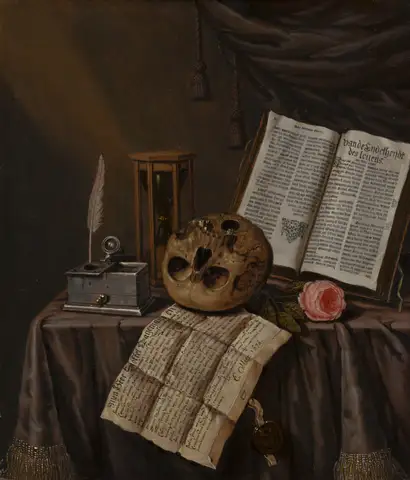 Vanitas Still Life by Edwaert Collier