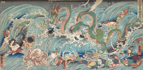 The Palace of the Dragon King by Utagawa Kuniyoshi