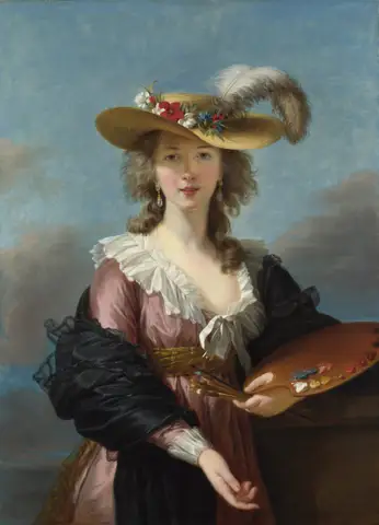Self-portrait in a Straw Hat by Élisabeth Vigée Le Brun