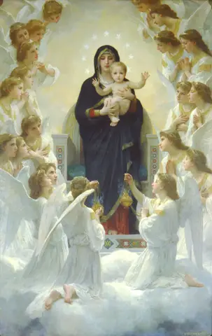 The Virgin With Angels by William-Adolphe Bouguereau