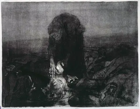 Peasant War print 6: Battlefield by Käthe Kollwitz