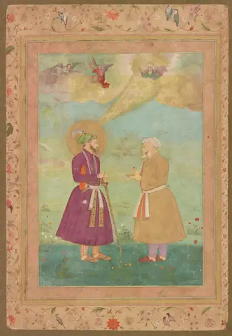 Shah Jahan with Asaf Khan by Bichitr
