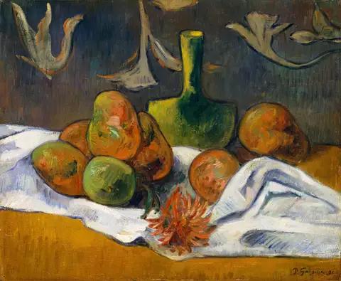 Still Life with Teapot and Fruit by Paul Gauguin