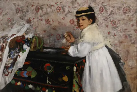 Portrait of Mlle. Hortense Valpinçon by Edgar Degas