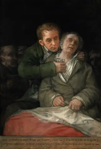 Self-Portrait with Dr. Arrieta by Francisco de Goya y Lucientes